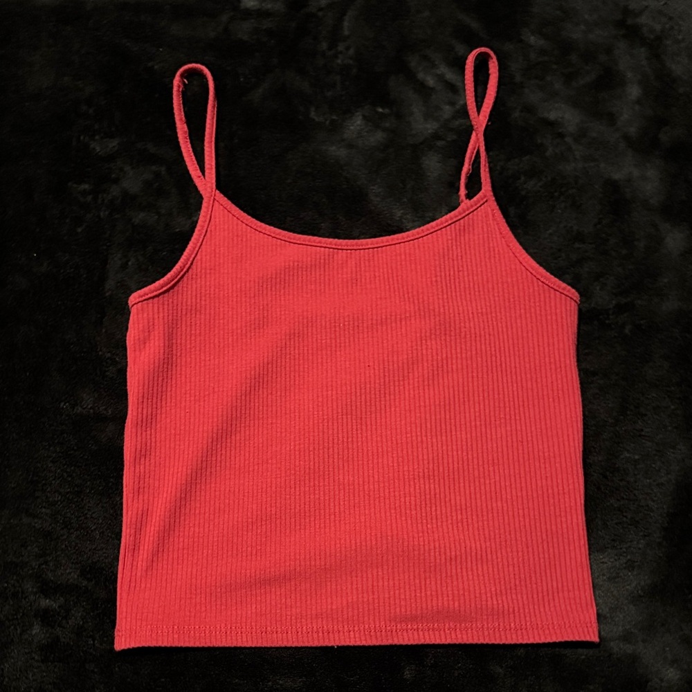 American Eagle Outfitters Red Ribbed Camisole